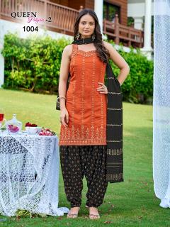 Mukesh queen patiyala 2 kurtis fabric wholesale
